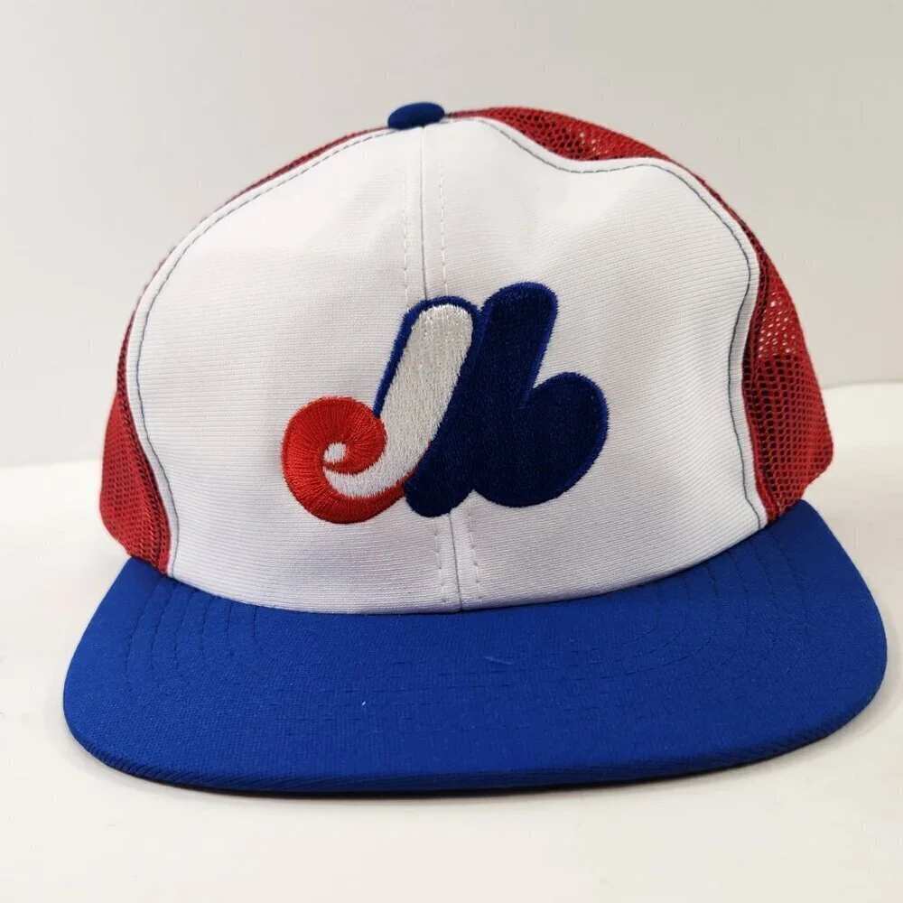 Montreal Expos Ted Fletcher Trucker Hat Vtg Embroidered - Picture 1 of 11